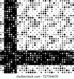 Vector radial halftone black background pattern on white. Abstract vector black and white dotted halftone background. Dot pattern