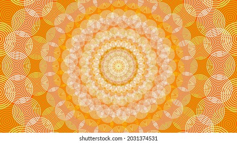 Vector, radial pattern, of intersecting, concentric rings.