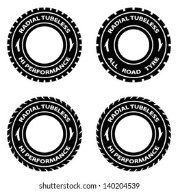 vector radial tubeless hi performance tyre symbols