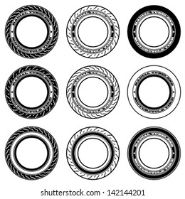 vector radial tubeless motorcycle tyre symbols