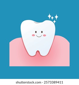 vector of radiant white teeth with facial expressions, suitable for campaigns to maintain dental hygiene in children