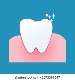 vector of radiant white teeth, suitable for campaigns to maintain dental hygiene in children