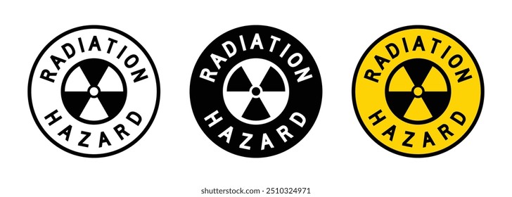 Signos de símbolo de peligro de radiación de Vector