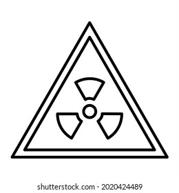 Diseño del icono de contorno de radiación del vector
