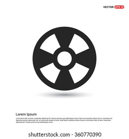 Vector radiation warning icon