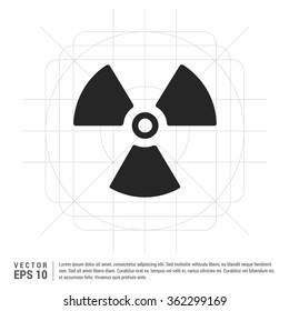 Vector radiation warning icon