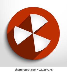Vector radiation web icon. Eps 10. 