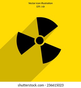 Vector radiation web icon. Eps 10.