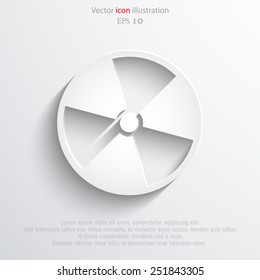 Vector radiation web icon Eps 10.
