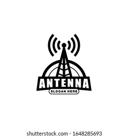 Vector radio antenna wireless logo