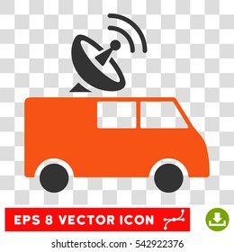 Vector Radio Control Car EPS vector icon. Illustration style is flat iconic bicolor orange and gray symbol on a transparent background.