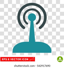 Vector Radio Control Joystick EPS vector pictogram. Illustration style is flat iconic bicolor soft blue symbol on a transparent background.
