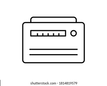 Vector radio icon. Black icon pictogram. Modern flat design vector illustration, quality concept for web banners, web and mobile applications, infographics. Radio Icon Vector Logo Template Illustratio