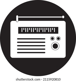 icono de radio vectorial en la ilustración de vector de círculo..eps