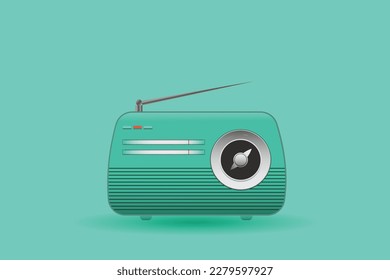 Vector radio icon vector illustration. vintage radio icon.