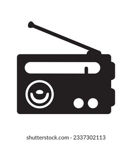 icono de radio vectorial aislado en fondo blanco