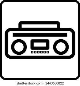 vector radio for information technology icons