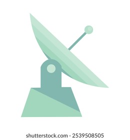 Vektorradio-Teleskopelement im Cartoonstil. Radio- und Radarastronomie. Funktelekommunikationssymbol Die Illustration eignet sich für Webdesign, Onlineshop, Print und Social-Media-Beiträge.