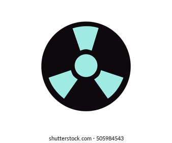 Vector radioactive symbol icon