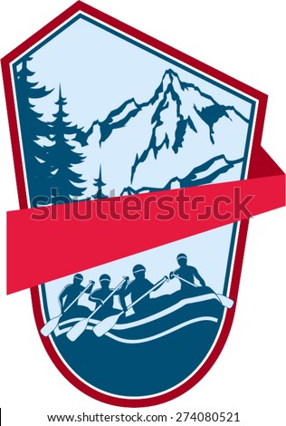 vector rafting emblem logo