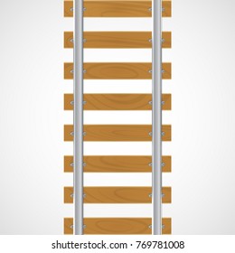 Vector rails on a wooden.