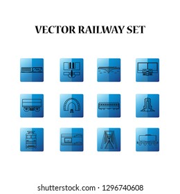 Vector railway line icons