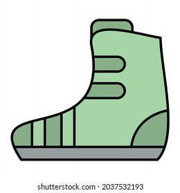 Vector Rain Boots Filled Outline Icon Design
