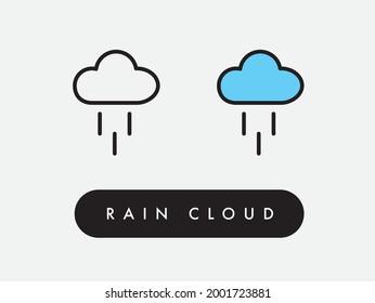 Vector rain cloud icon illustration