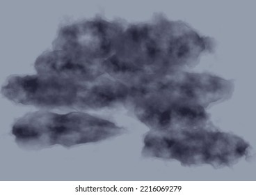 vector rain clouds It consists of several small clouds forming a large group. able to separate each cloud