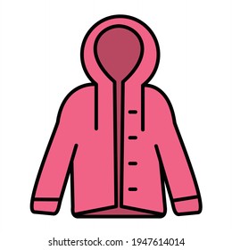  Vector Rain Coat Outline Icon Design
