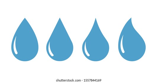 Vector rain drop icon. Vector illustration