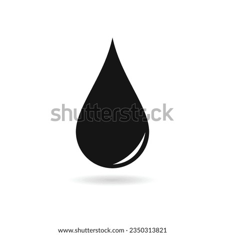 Vector rain drop icon. Vector water drop icon. Flat droplet icon
