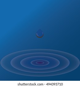 Vector rain isolated on transparent background.