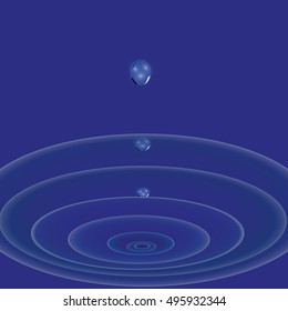 Vector rain isolated on transparent background.