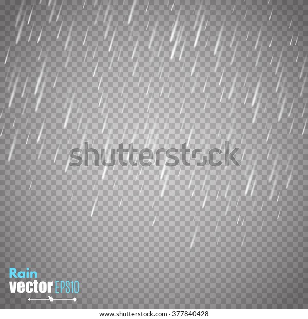 Vector rain\
isolated on transparent background.\
