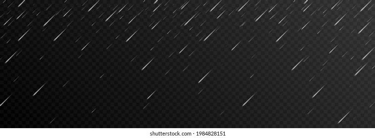 Vector Rain On An Isolated Transparent Background. Rain Png, Heavy Rain, Hurricane, Weather. PNG.