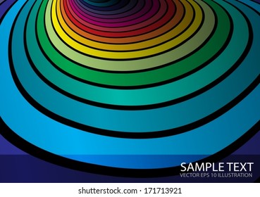 Vector rainbow abstract background illustration - Artistic vector rainbow colored stripes