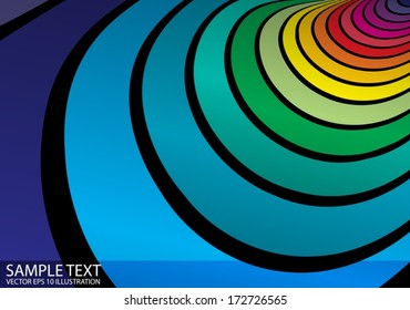 Vector rainbow abstract background  illustration - Artistic vector rainbow colored stripes template