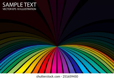 Vector rainbow abstract color background design template - Vector colorful striped background illustration template