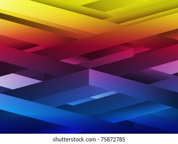 Vector - Rainbow abstract geometric lines background.
