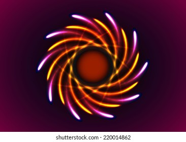 Vector rainbow abtract element with glow effect 