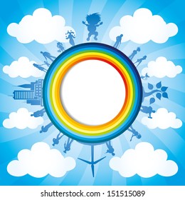 Vector. Rainbow background.