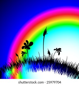 Vector rainbow  background