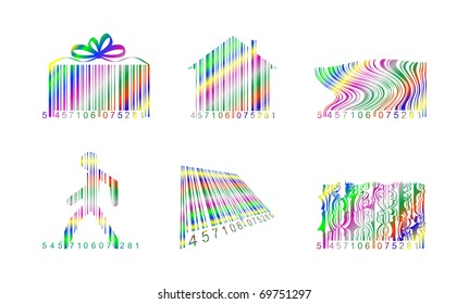 Vector rainbow bar code