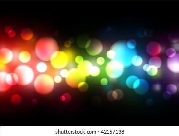 Vector Rainbow Blurry Lights