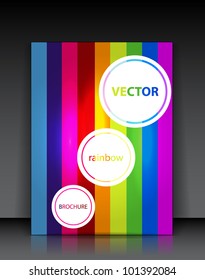Vector rainbow brochure design template