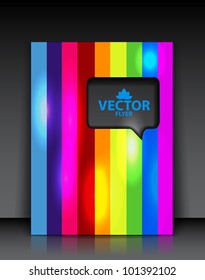 Vector rainbow brochure design template