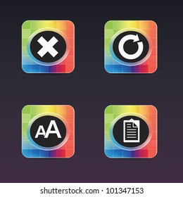 Vector rainbow button