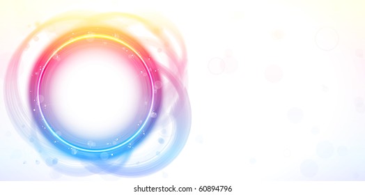 Vector - Rainbow Circle Border Frame Brush Effect.