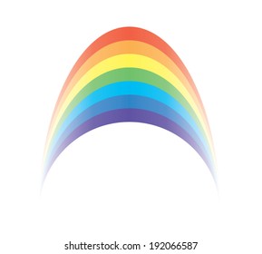 vector rainbow clip art on white background